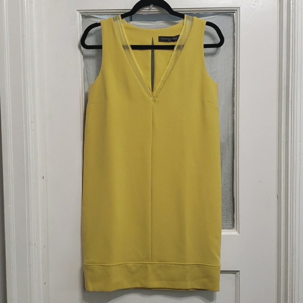 Sandro Ferrone V-Neck Shift Dress